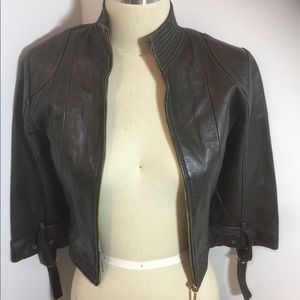Chocolate Brown Leather Jacket